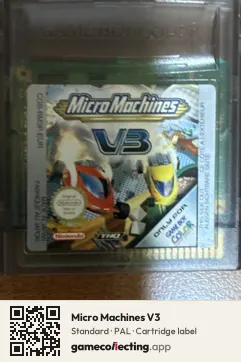 Micro Machines V3 Game Boy Color, PAL cartridge label