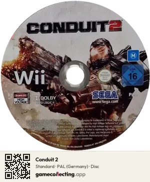Conduit 2 Nintendo Wii, PAL disc