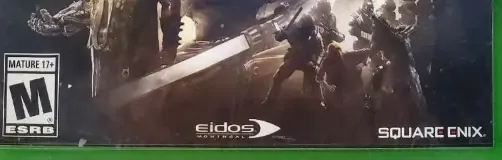 Deus Ex: Mankind Divided, the ESRB box on its front