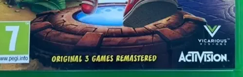 Crash Bandicoot N. Sane Trilogy, the PEGI square on its front