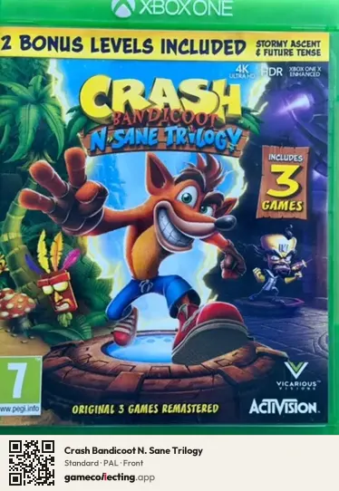 Crash Bandicoot N. Sane Trilogy Xbox One, PAL box front