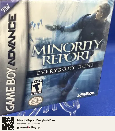 Minority Report: Everybody Runs Game Boy Advance, NTSC box front