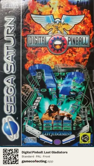 Digital Pinball: Last Gladiators Sega Saturn, PAL box front