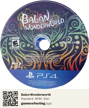 Balan Wonderworld PlayStation 4, NTSC disc