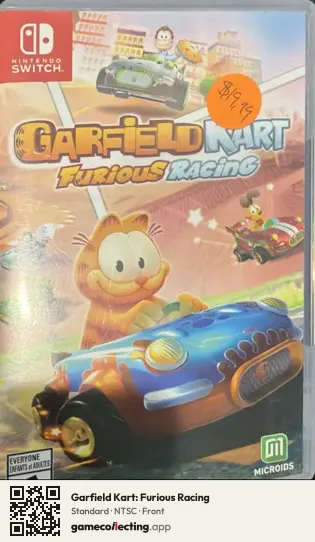 Garfield Kart: Furious Racing Nintendo Switch, NTSC box front