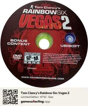 Tom Clancy's Rainbow Six: Vegas 2 Xbox 360, NTSC disc
