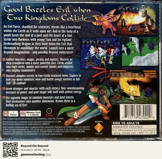 Beyond the Beyond PlayStation, NTSC box back