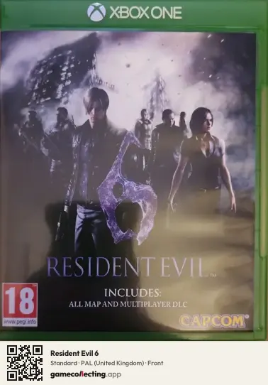 Resident Evil 6 Xbox One, United Kingdom box front