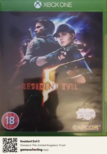 Resident Evil 5 Xbox One, United Kingdom box front