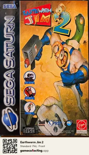 Earthworm Jim 2 Sega Saturn, PAL box front