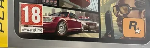 Grand Theft Auto IV, the USK square on its front