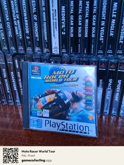 Moto Racer World Tour PlayStation, PAL box front