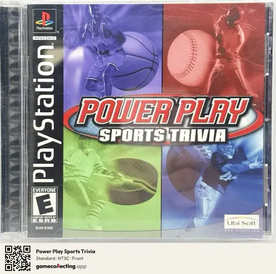 Power Play Sports Trivia PlayStation, NTSC box front