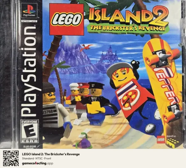 LEGO Island 2: The Brickster's Revenge PlayStation, NTSC box front