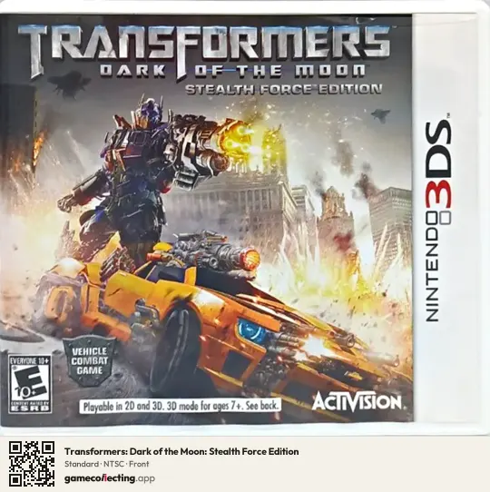 Transformers: Dark of the Moon: Stealth Force Edition Nintendo 3DS, NTSC box front