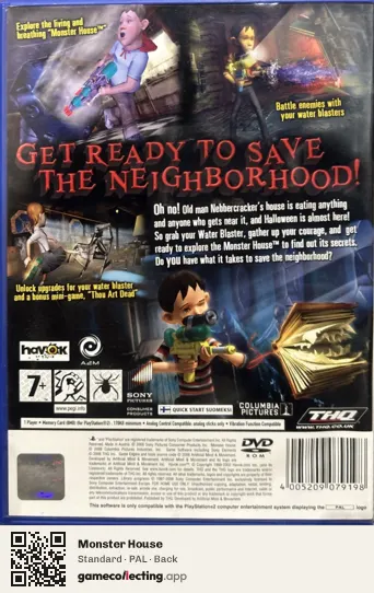 Monster House PlayStation 2, PAL box back