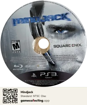 Mindjack PlayStation 3, NTSC disc