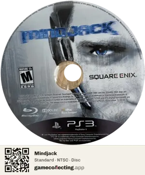 Mindjack PlayStation 3, NTSC disc