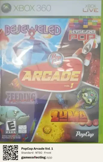 PopCap Arcade Vol. 1 Xbox 360, NTSC box front