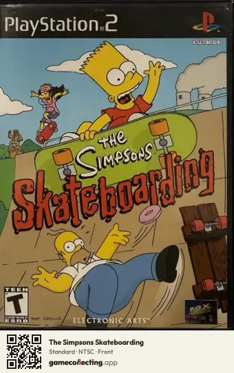 The Simpsons Skateboarding PlayStation 2, NTSC box front