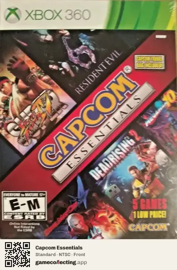 Capcom Essentials Xbox 360, NTSC box front
