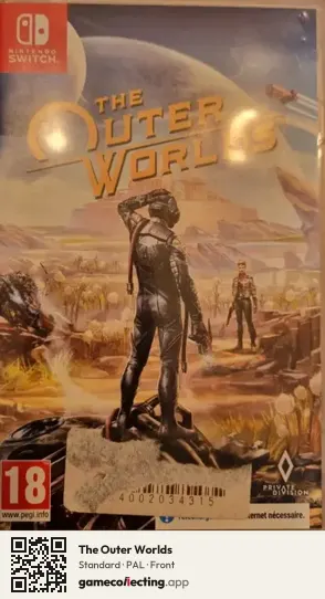 The Outer Worlds Nintendo Switch, PAL box front