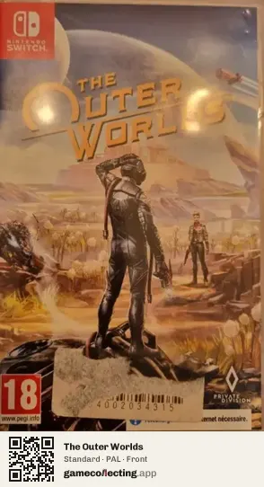 The Outer Worlds Nintendo Switch, PAL box front