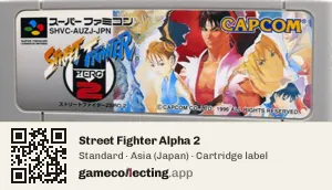 Street Fighter Alpha 2 Super Nintendo Entertainment System, Asia cartridge label