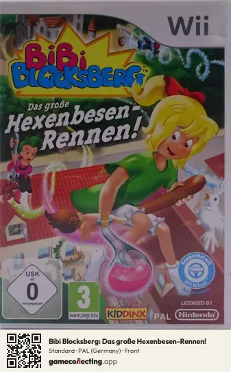 Bibi Blocksberg: Das große Hexenbesen-Rennen! Nintendo Wii, Germany box front