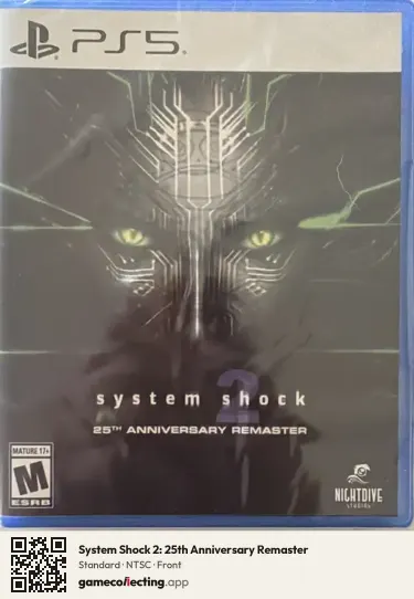 System Shock 2: 25th Anniversary Remaster PlayStation 5, NTSC box front