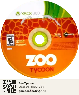 Zoo Tycoon Xbox 360, NTSC disc