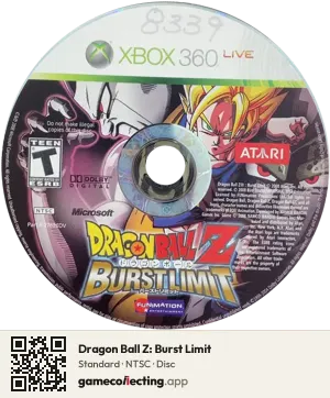 Dragon Ball Z: Burst Limit Xbox 360, NTSC disc