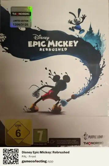 Disney Epic Mickey: Rebrushed Computer, PAL box front