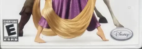 Tangled, the ESRB box on its front