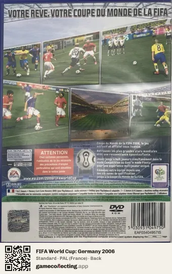FIFA World Cup: Germany 2006 PlayStation 2, France box back