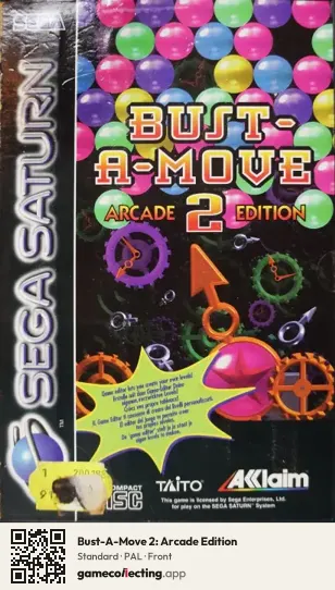 Bust-A-Move 2: Arcade Edition Sega Saturn, PAL box front