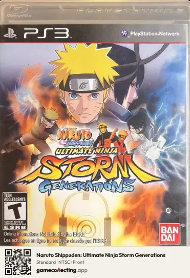 Naruto Shippuden: Ultimate Ninja Storm Generations PlayStation 3, NTSC box front