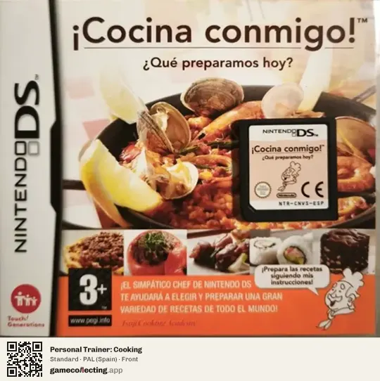 Personal Trainer: Cooking Nintendo DS, Spain box front