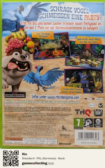 Rio Xbox 360, Germany box back