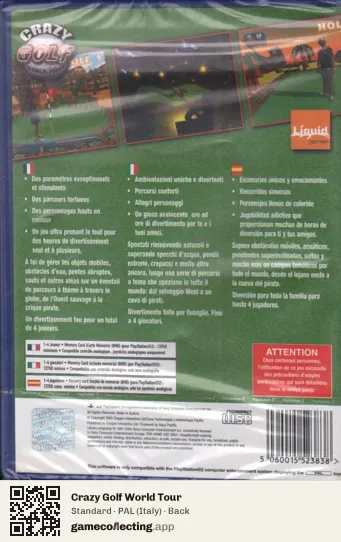 Crazy Golf World Tour PlayStation 2, Italy box back