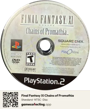 Final Fantasy XI Chains of Promathia PlayStation 2, NTSC disc