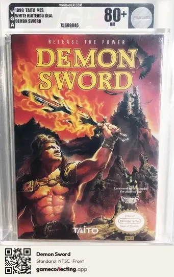 Demon Sword Nintendo Entertainment System, NTSC box front