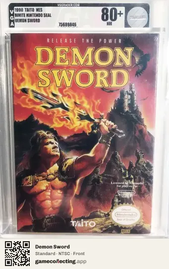 Demon Sword Nintendo Entertainment System, NTSC box front