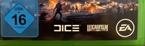 Star Wars Battlefront II, the USK square on its front