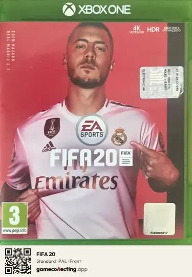 FIFA 20 Xbox One, PAL box front