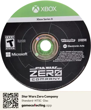 Star Wars Zero Company Xbox Series X, NTSC disc