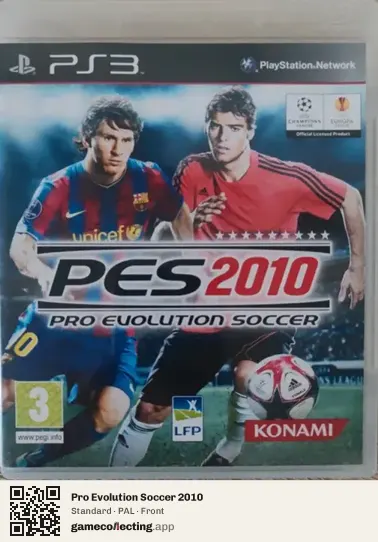 Pro Evolution Soccer 2010 PlayStation 3, PAL box front