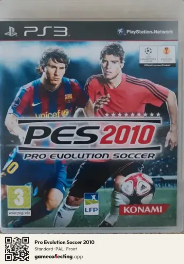 Pro Evolution Soccer 2010 PlayStation 3, PAL box front