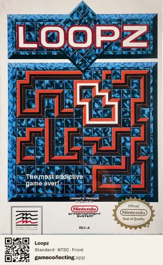 Loopz Nintendo Entertainment System, NTSC box front