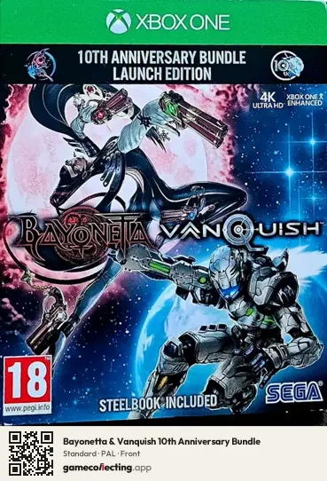 Bayonetta & Vanquish 10th Anniversary Bundle Xbox One, PAL box front